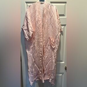 Silver Lake Light Pink Satin Kimono Robe - Women Intimates & Sleepwear